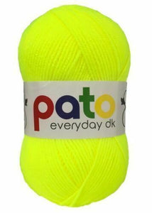 Cygnet Pato DK Knitting Wool / Yarn 100 gram ball - Neon Yellow - 972