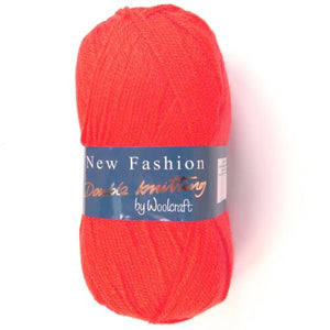 Woolcraft NEW FASHION DK Knitting Yarn Signal Red 1010