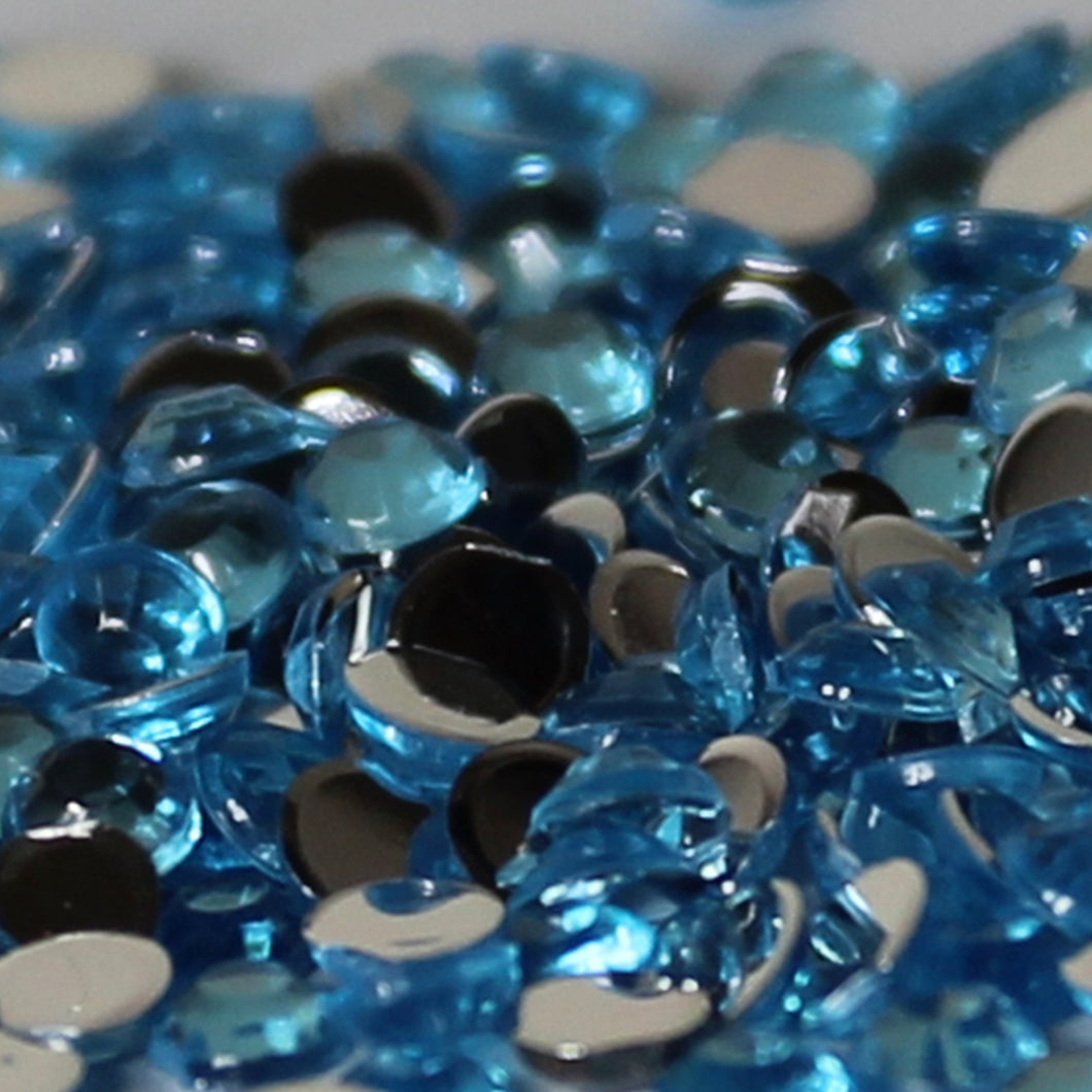 300 - 3mm Turquoise Loose Flat Back Diamante's