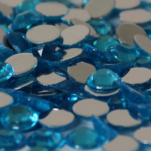 200 - 5mm Turquoise Loose Flat Back Diamante