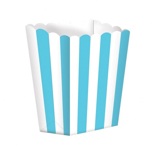 Turqoise Striped PopCorn Box