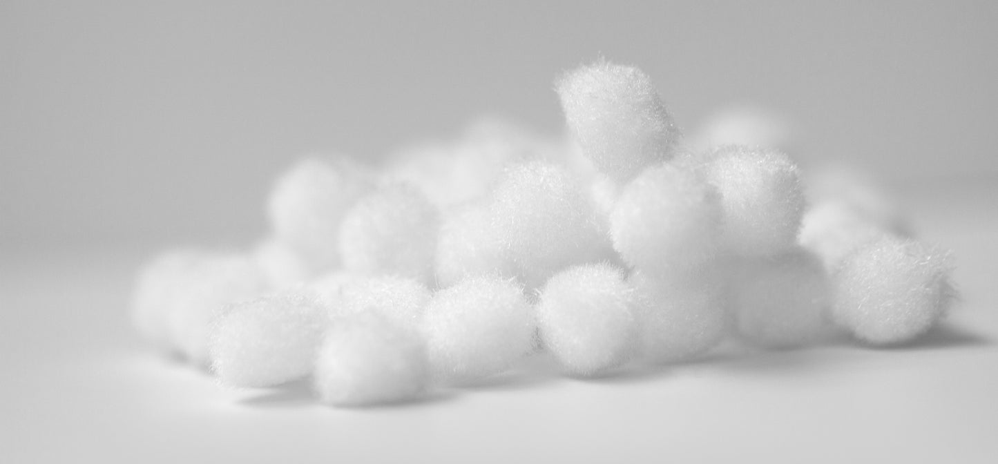 10mm Pom Poms 1cm - White 50 Pack