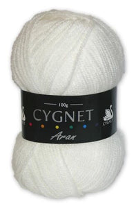 Cygnet ARAN Knitting White 208