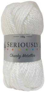 Cygnet SERIOUSLY CHUNKY Metallics - White Ice 955 Knitting Yarn