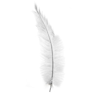 Diamante Crafts Ostrich Feathers 10" - 12" / 25cm- 30cm - Plume Fluffy - White