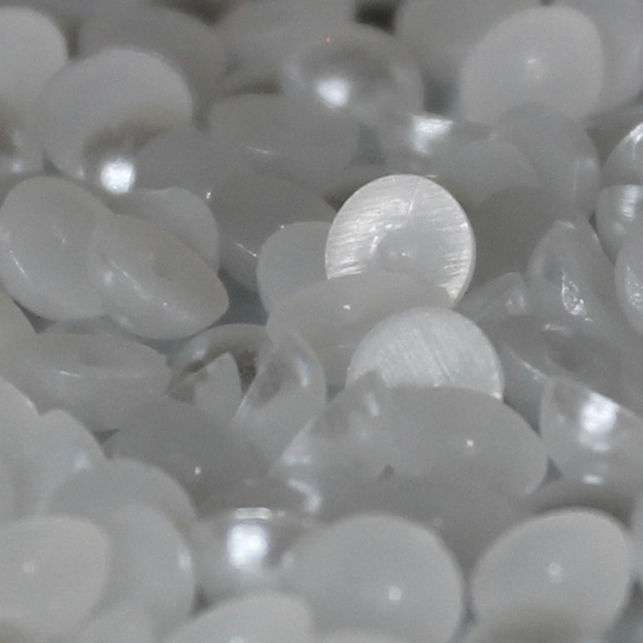 5mm White Pearl Loose Flat Back Diamante