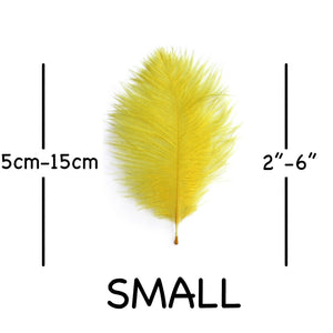 Yellow Ostrich Feathers 2" - 6"