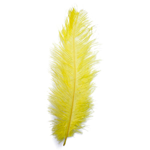 Diamante Crafts Ostrich Feathers 10" - 12" / 25cm- 30cm - Plume Fluffy - Yellow